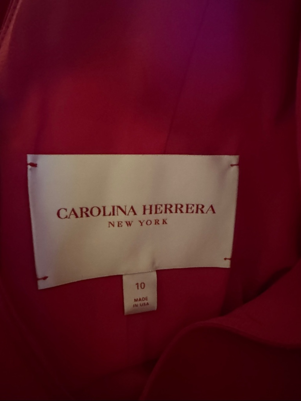 Carolina Herrera Hot Pink Backless Gown with Oversized Bow - Picture 7 of 7